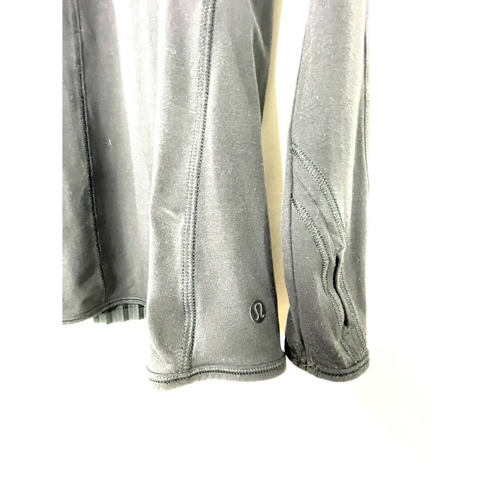 Lululemon Making Moves Long Sleeve Top Pleated Back Rulu Fabric Black Size 2 - Picture 4 of 9
